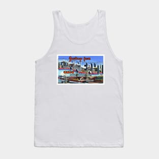 Greetings from Conneaut Ohio - Vintage Large Letter Postcard Tank Top